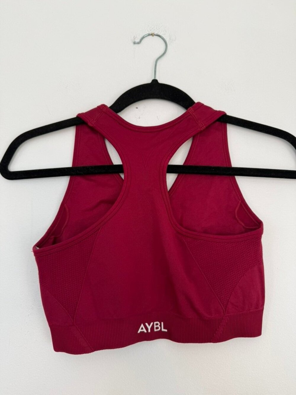 AYBL Seamless Sports Bra Red Racerback Activewear Gym Top Size S - Picture 5 of 5